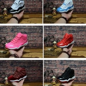 Kids 11 11s space jam bred concod basketball shoes